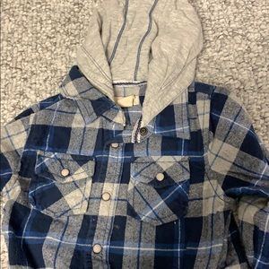 Boys button up flannel jacket
